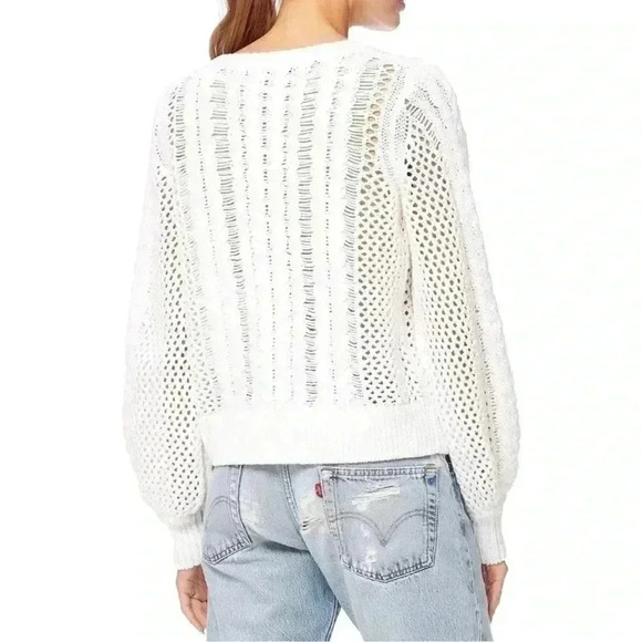 360 sweater white cable knit chunky women’s size x small - Picture 12 of 13